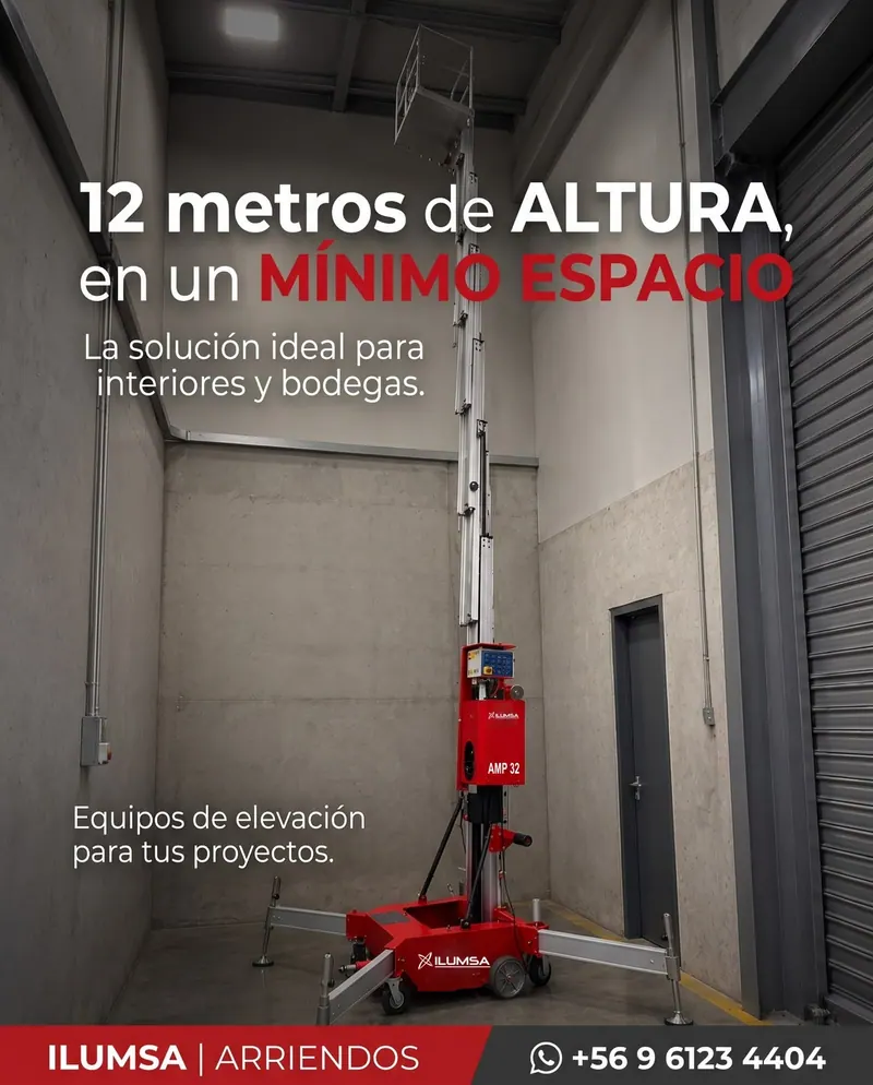 12 metros de altura en un mínimo espacio