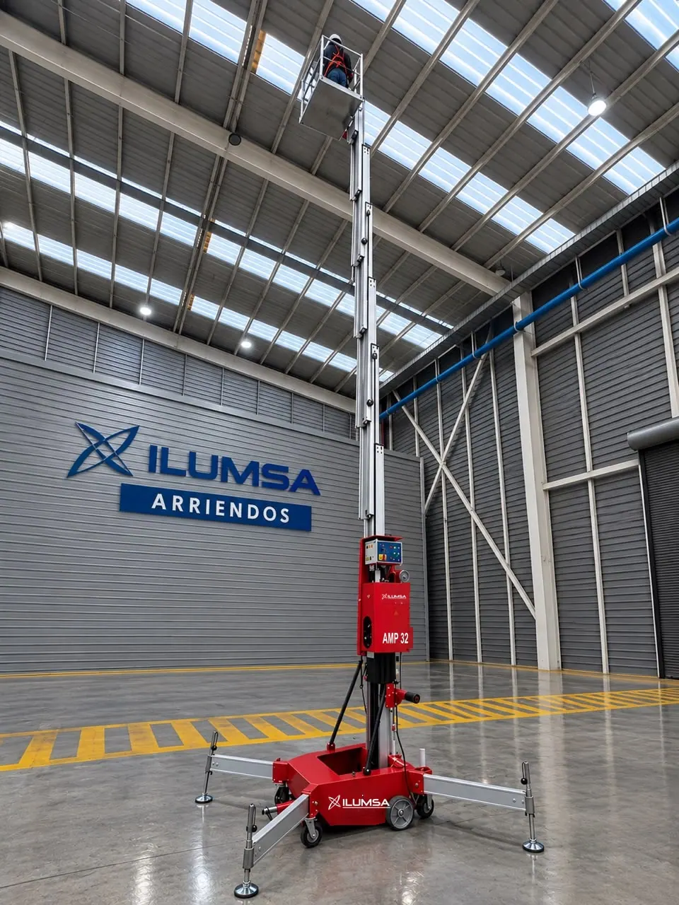 Alza hombre vertical de 12 metros de ILUMSA Arriendos